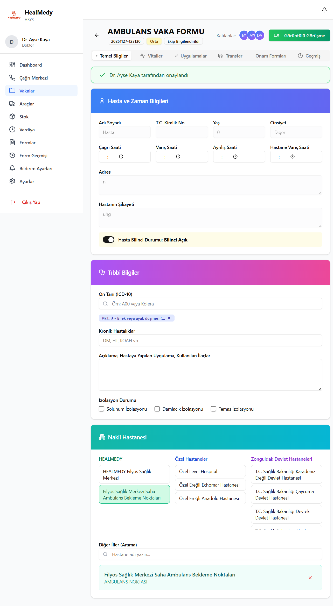 Vaka Detay - Temel Bilgiler